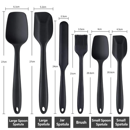 LMETJMA 6-Piece Silicone Spatula Set