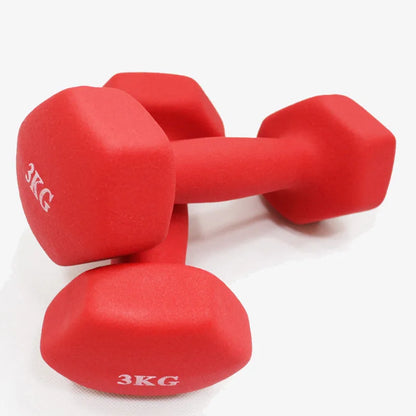 Hexagonal Matte Smooth Plastic Dumbbell