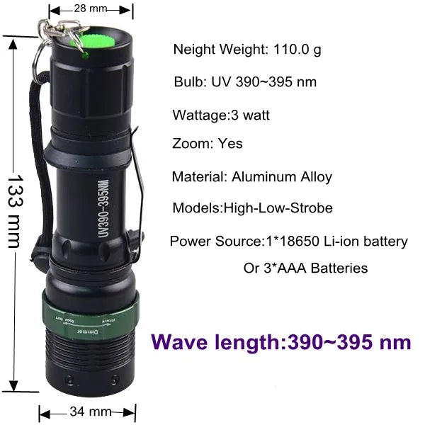 TopCom Led UV Scorpion Flashlight