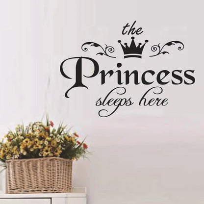 The Princess Sleeps Here Wall Sticker