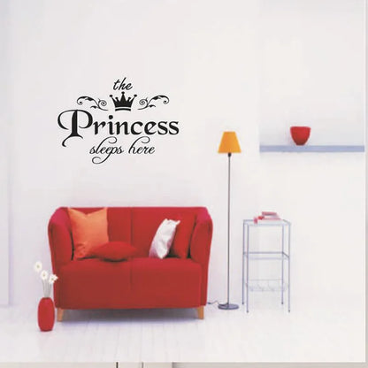 The Princess Sleeps Here Wall Sticker