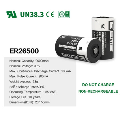 EEMB ER26500 C Size Battery 3.6V Lithium Batteries