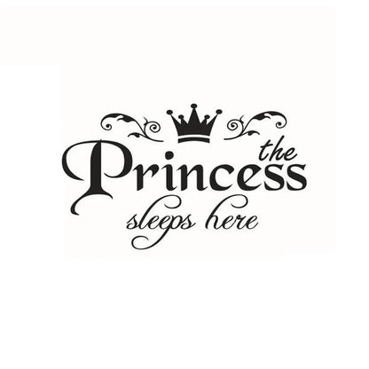 The Princess Sleeps Here Wall Sticker