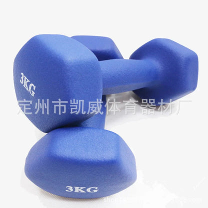 Hexagonal Matte Smooth Plastic Dumbbell