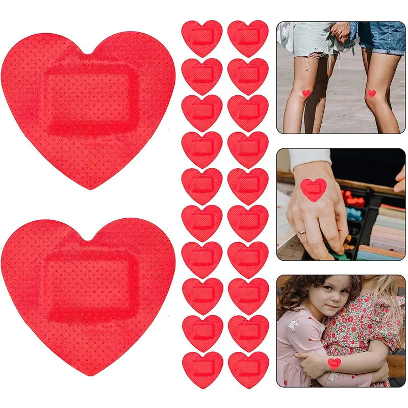 Breathable Red Heart Band Aid