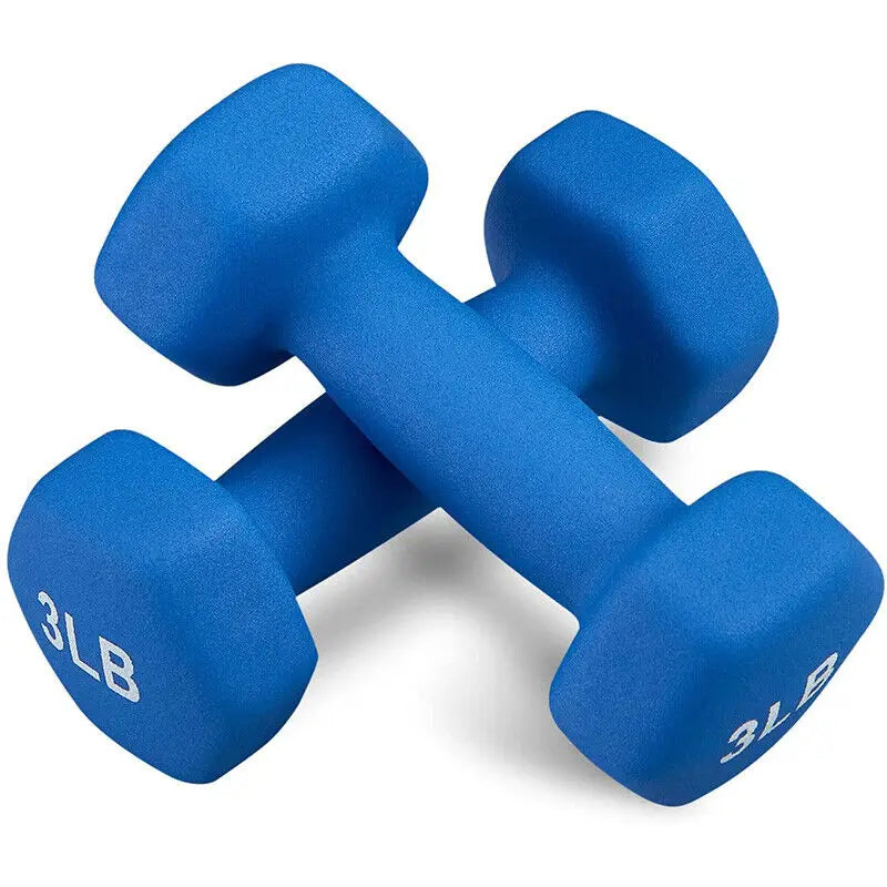 RELIFE 3-20lbs Hex Neoprene Coated Colorful Dumbbells