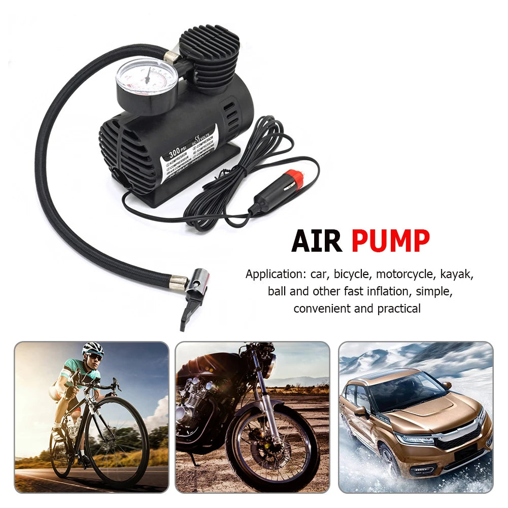 Portable 12V 300psi Mini Air Compressor Pump