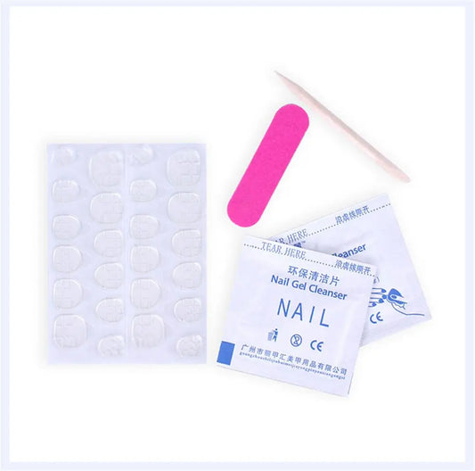 Wearable Glue Nail Files Alcohol Cotton Kit