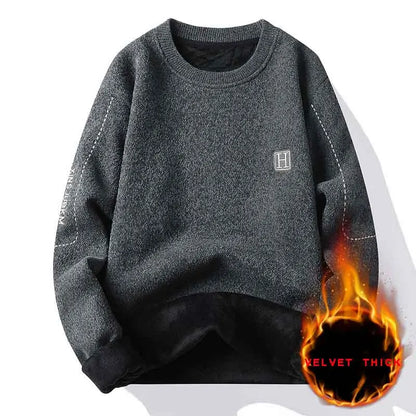 FALIZA New Winter Thick Warm Mens Pullovers Sweaters