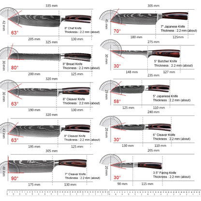 Professional Kitchen Knives Sets