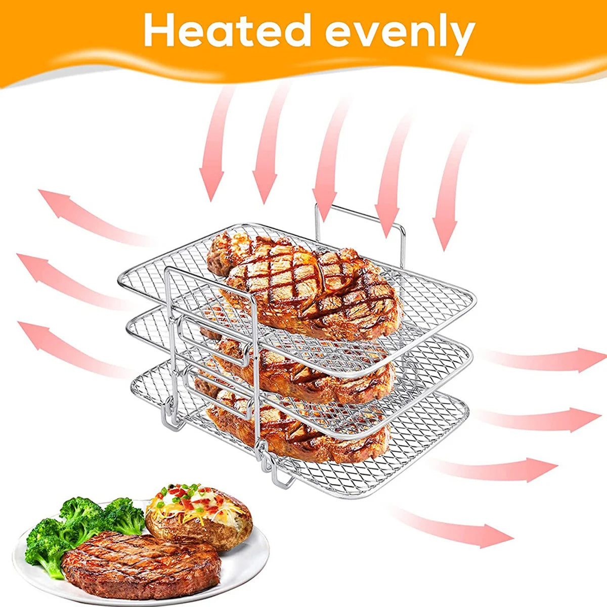 Air Fryer Stainless Steel Multi-Layer Rack