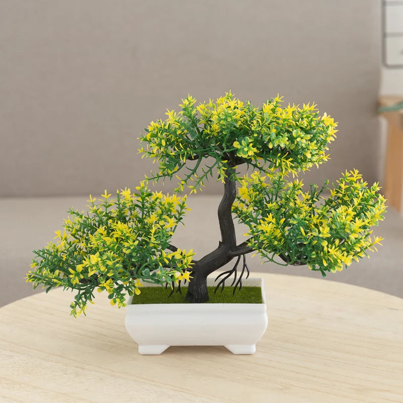 Artificial Plastic Bonsai Plants Ornaments