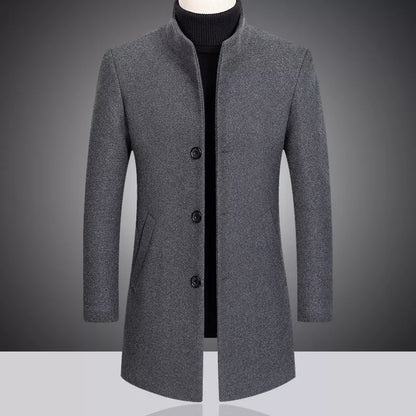 Fashion New Men's Slim Wool Coat Jacket