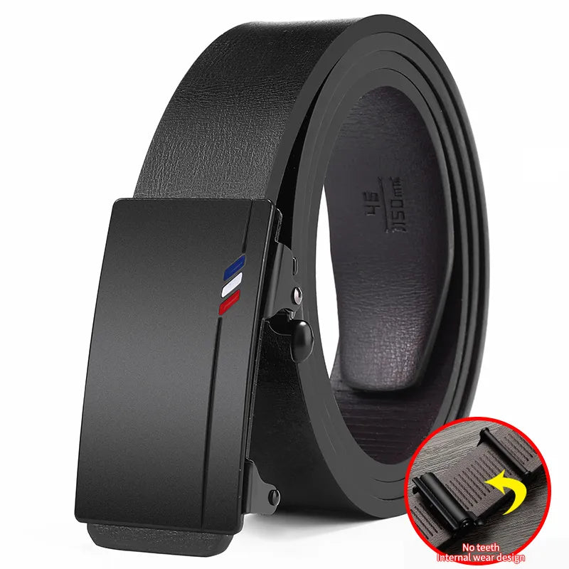 men's high quality toothless automatic buckle Belt