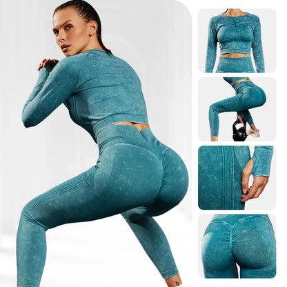 Seamless Gym  Fitness Leggings Set