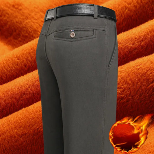 Winter Warm Fleece Suit Pants Slacks