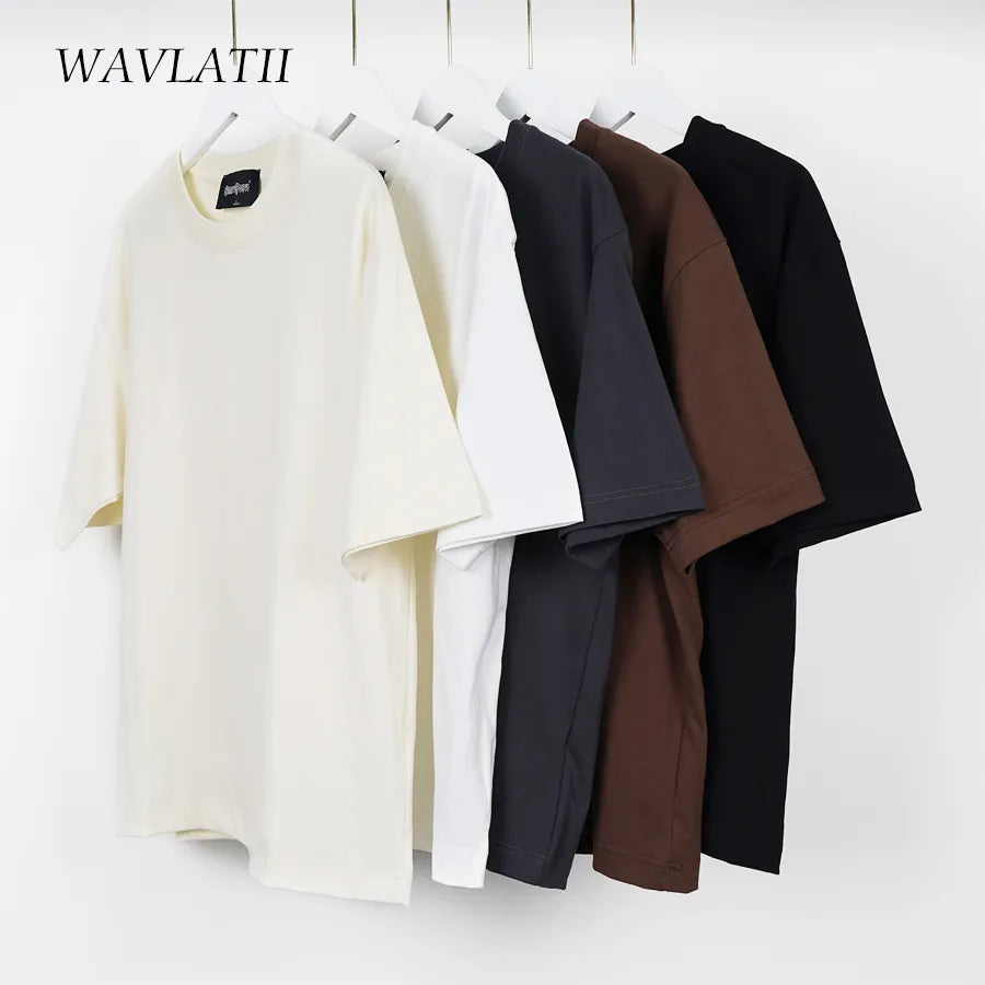 WAVLATII Oversized Summer T shirts for Women