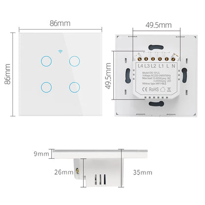 Smart Switch Touch Light Switch Gang