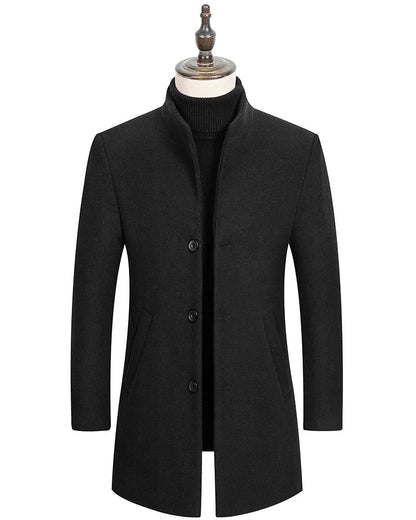 Fashion New Men's Slim Wool Coat Jacket