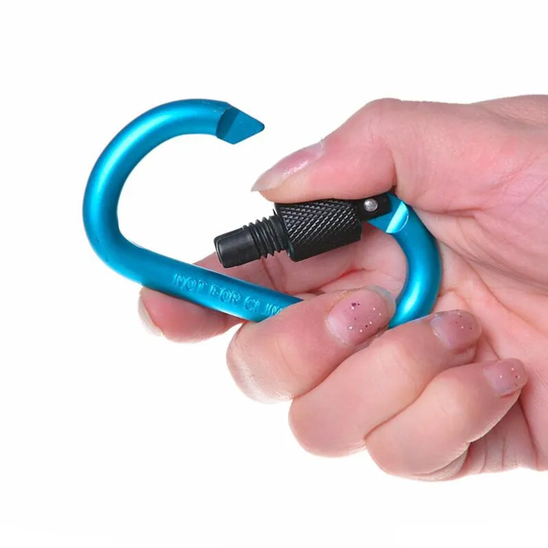 Aluminum Carabiner Clips with Screw Gate