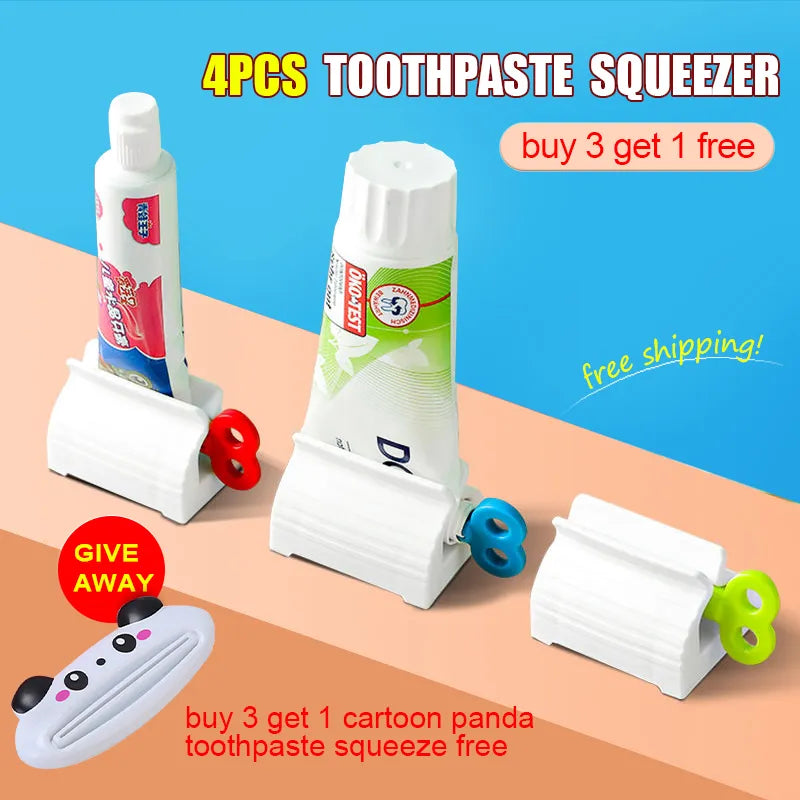 Toothpaste Squeezer Rolling Tube Dispenser