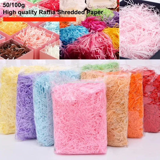 Colorful Shredded Crinkle Lafite Paper Raffia Filler