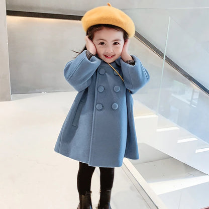 Girls Korean Wool Coats