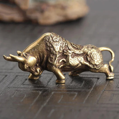 Brass Lucky Bullfighting Statue Home Decor