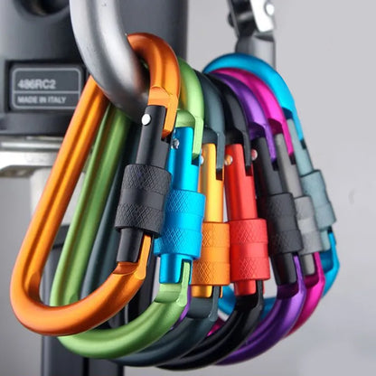 Aluminum Carabiner Clips with Screw Gate