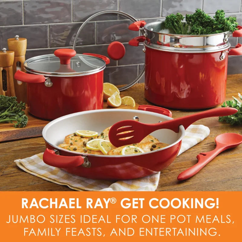 Rachael Ray 8 pc Stackable Nonstick Cookware Set