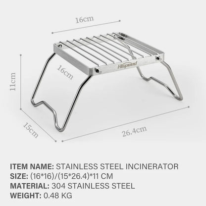 Stainless Steel Camping Grill with Stand