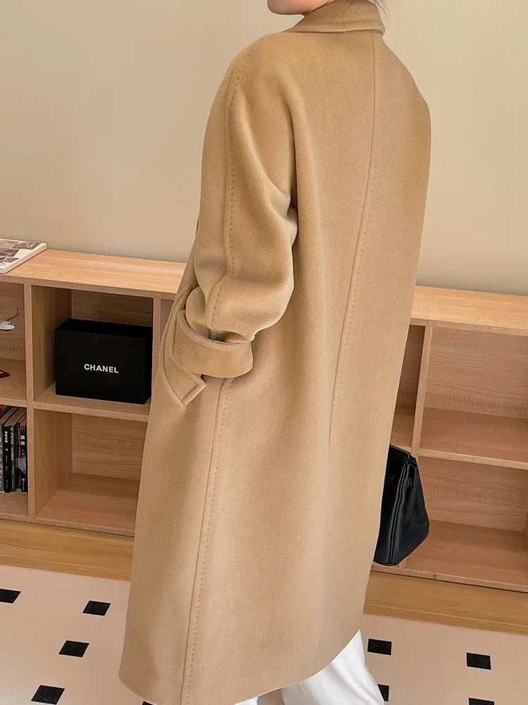 Classic Camel Cashmere Coat