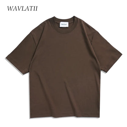 WAVLATII Oversized Summer T shirts for Women