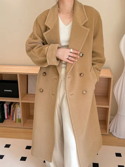 Classic Camel Cashmere Coat