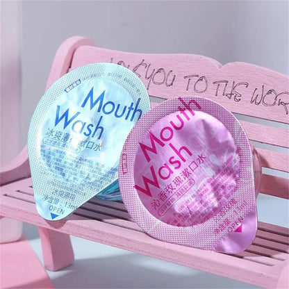 Portable Disposable Mint Rose Mouth Wash