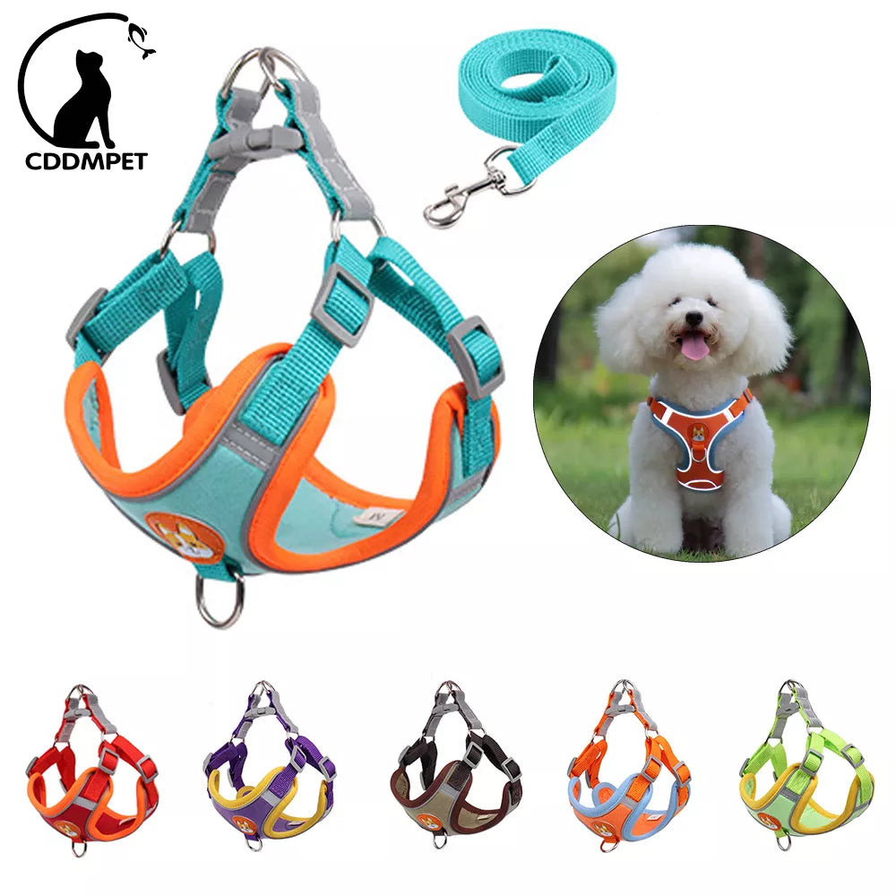 Dog Harness with 1.5m Traction Leash Set