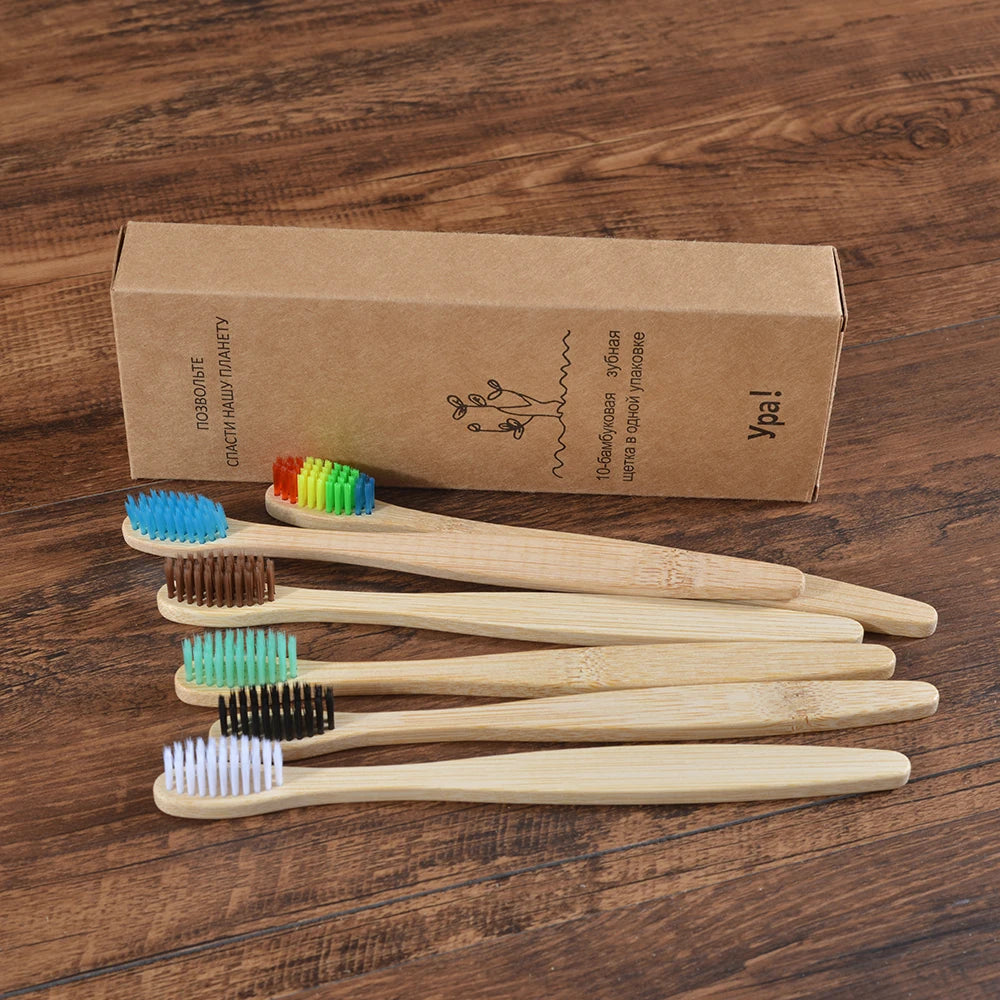 Colorful Natural Bamboo ToothBrush Sets