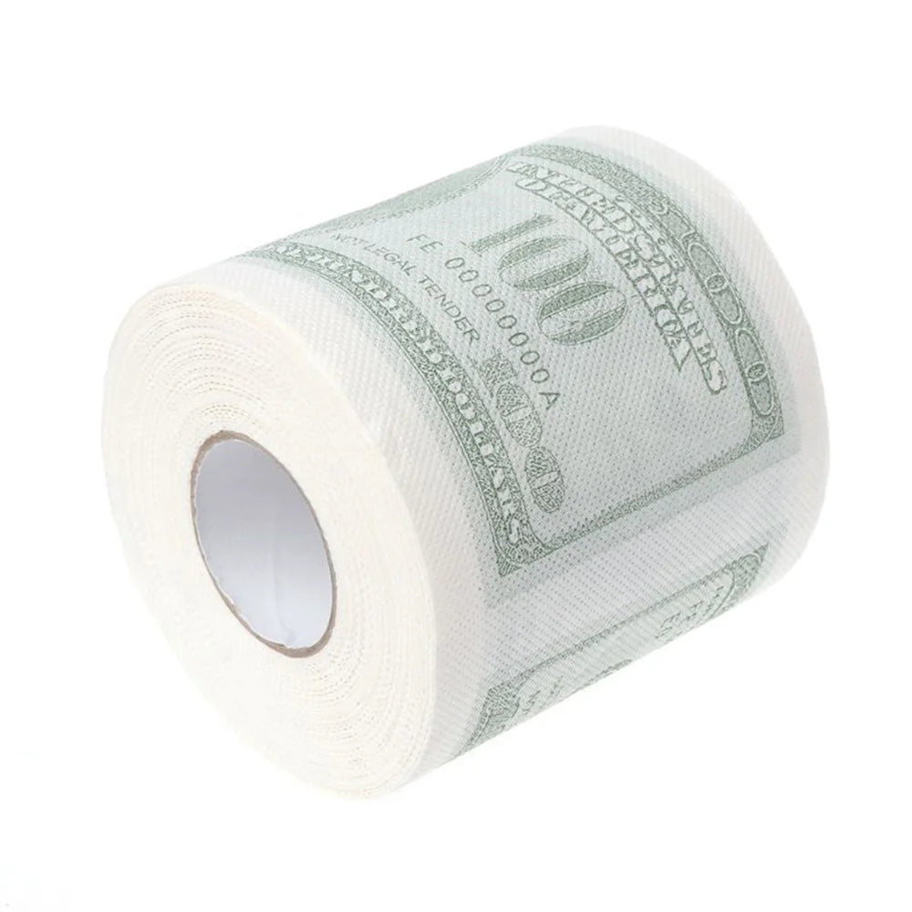 Funny One Hundred Dollar Bill Toilet Roll Paper