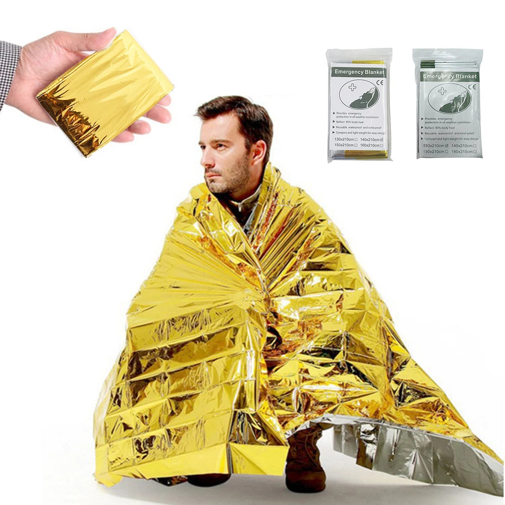 Emergency Blanket Outdoor Survive Kit