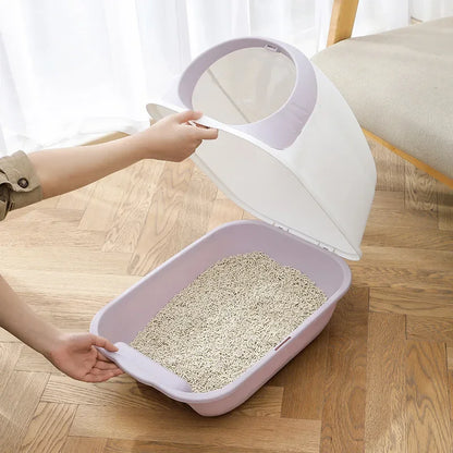 Fully Enclosed Large Cat Litter Box with Door