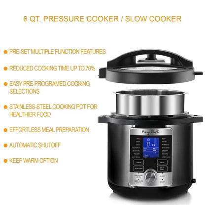 Megachef Stainless Steel Electric Pressure Cooker