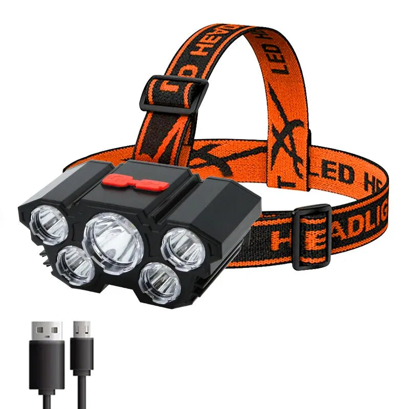 Rechargeable LED Flashlight Headlamp