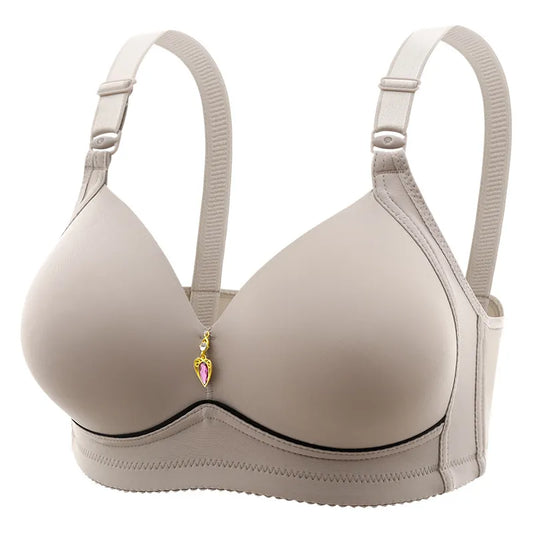 New Non-magnetic Thin Cup Glossy Fat Bra