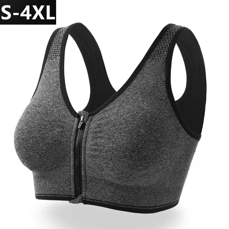 Front Zip Sports Bra