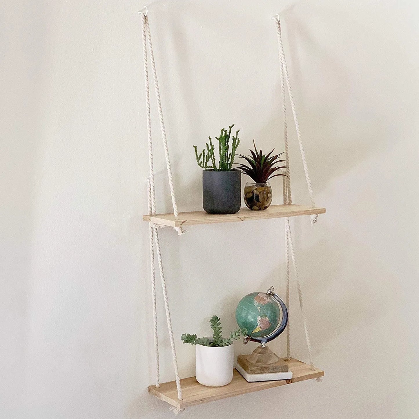 Wooden Rope Swing Wall Hanging