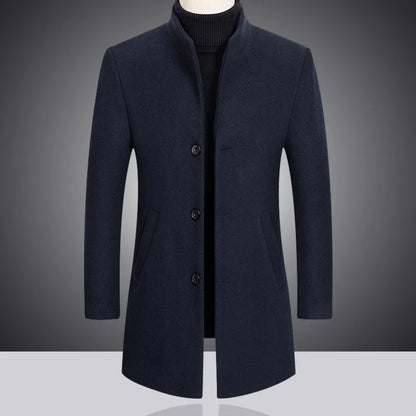 Fashion New Men's Slim Wool Coat Jacket