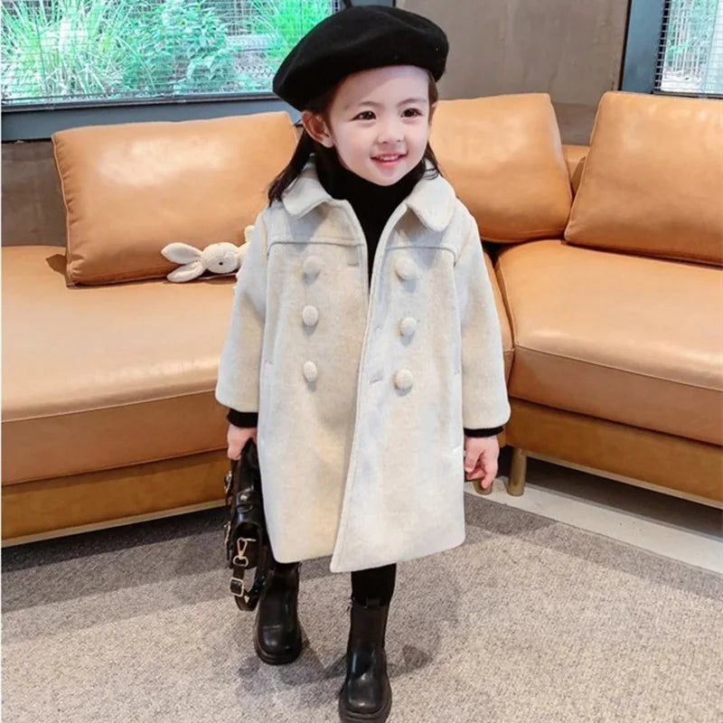 Girls Korean Wool Coats