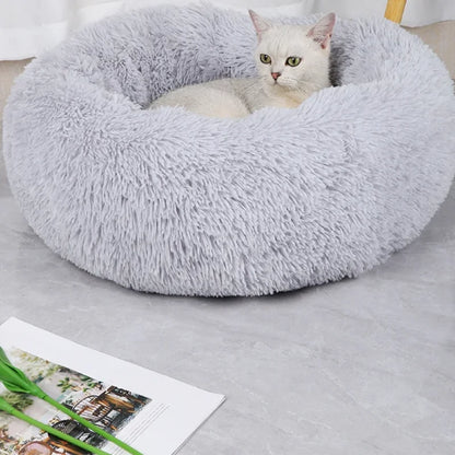 Round Soft Shaggy Cat Nest Mat