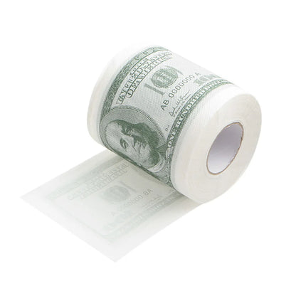 Funny One Hundred Dollar Bill Toilet Roll Paper