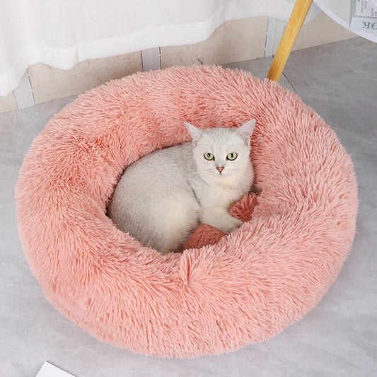 Round Soft Shaggy Cat Nest Mat